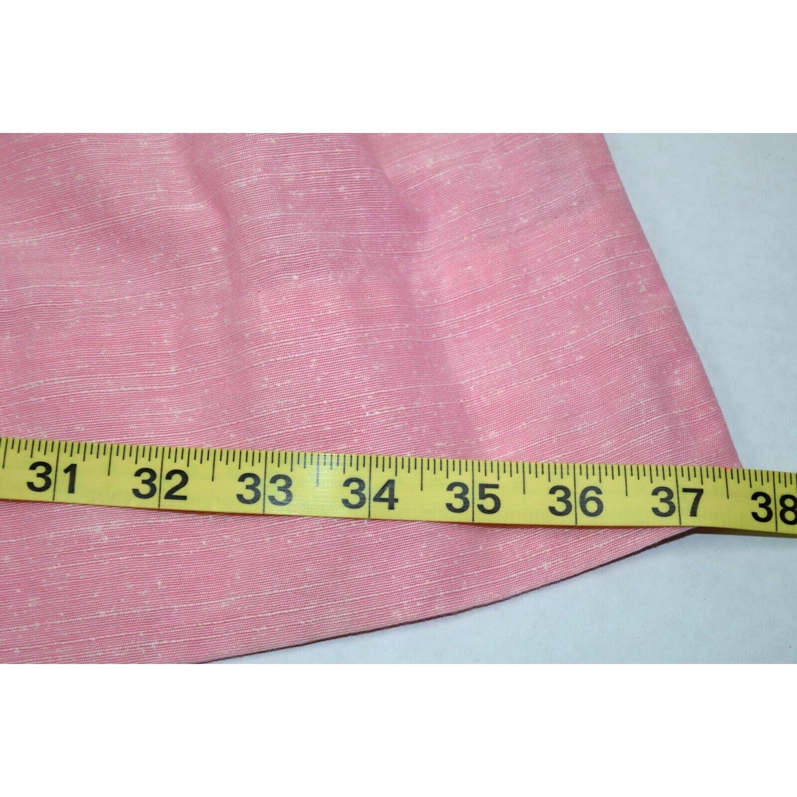 Vintage Midi Dress Size S/M 50s Cotton Candy Pink White Lace Trim Heart Buttons