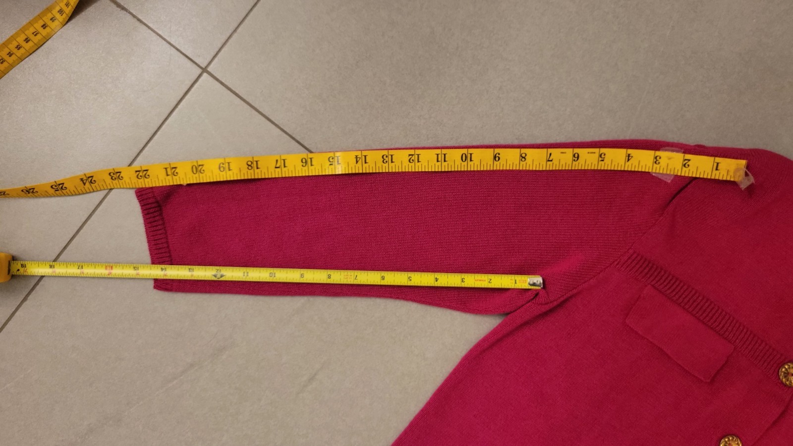 Vtg Knit Skirt Suit Lg 2Pc Laura Alyzia 70’s Fushsia Sweater Shoulder Pad USA