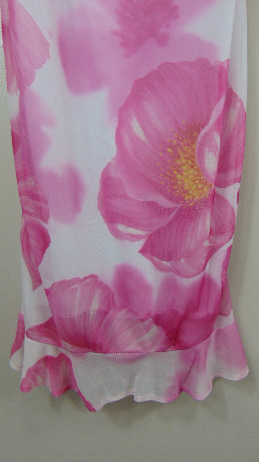 Vintage 90s Y2K Mesh Formal Maxi Slip Dress S Cowl Neck Fairy Gown Pink Romantic