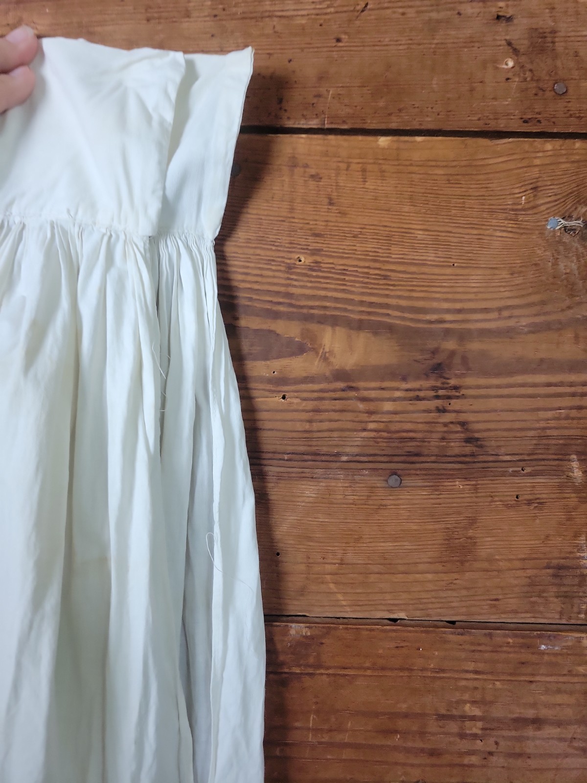 Vintage Antique Tiered Cotton Muslin Slip Skirt Pin Tucks Embroidered Lace