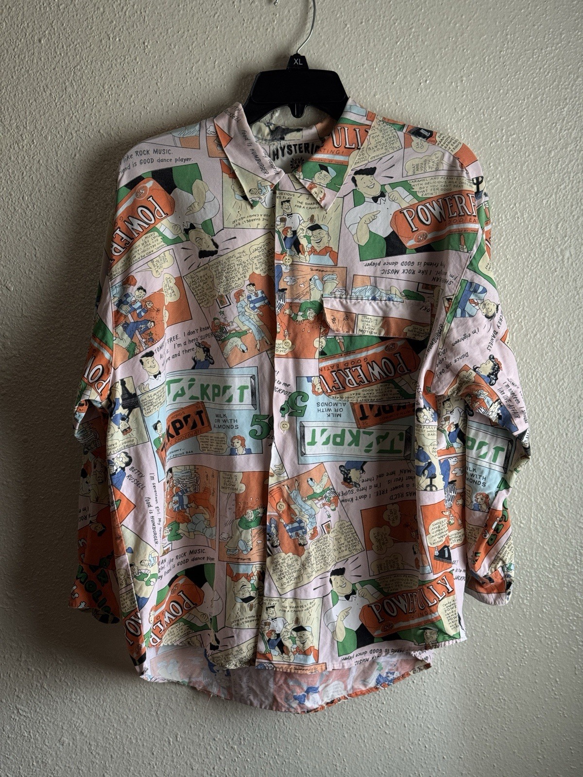1980’s Hysteric Et Vous Comic Rayon Blouse made in France Size 2