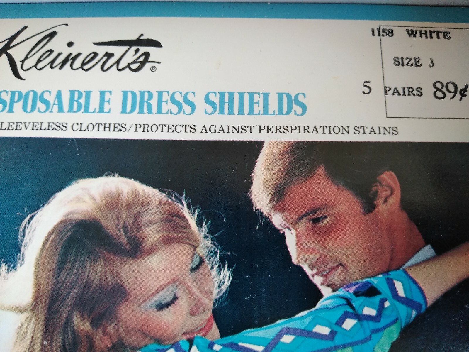 New old stock Vintage KLEINERT’S Disposable White Dress Shields 2 Sealed Packs
