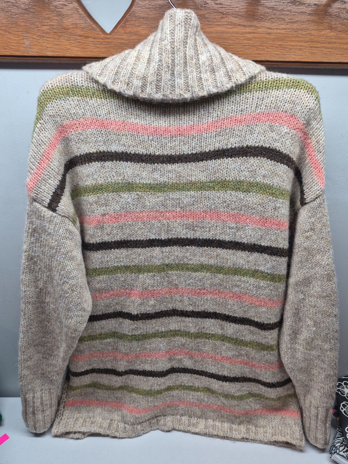 Tribal Jeans Drop Shoulder Cowl Neck Wool Sweater Womens Medium