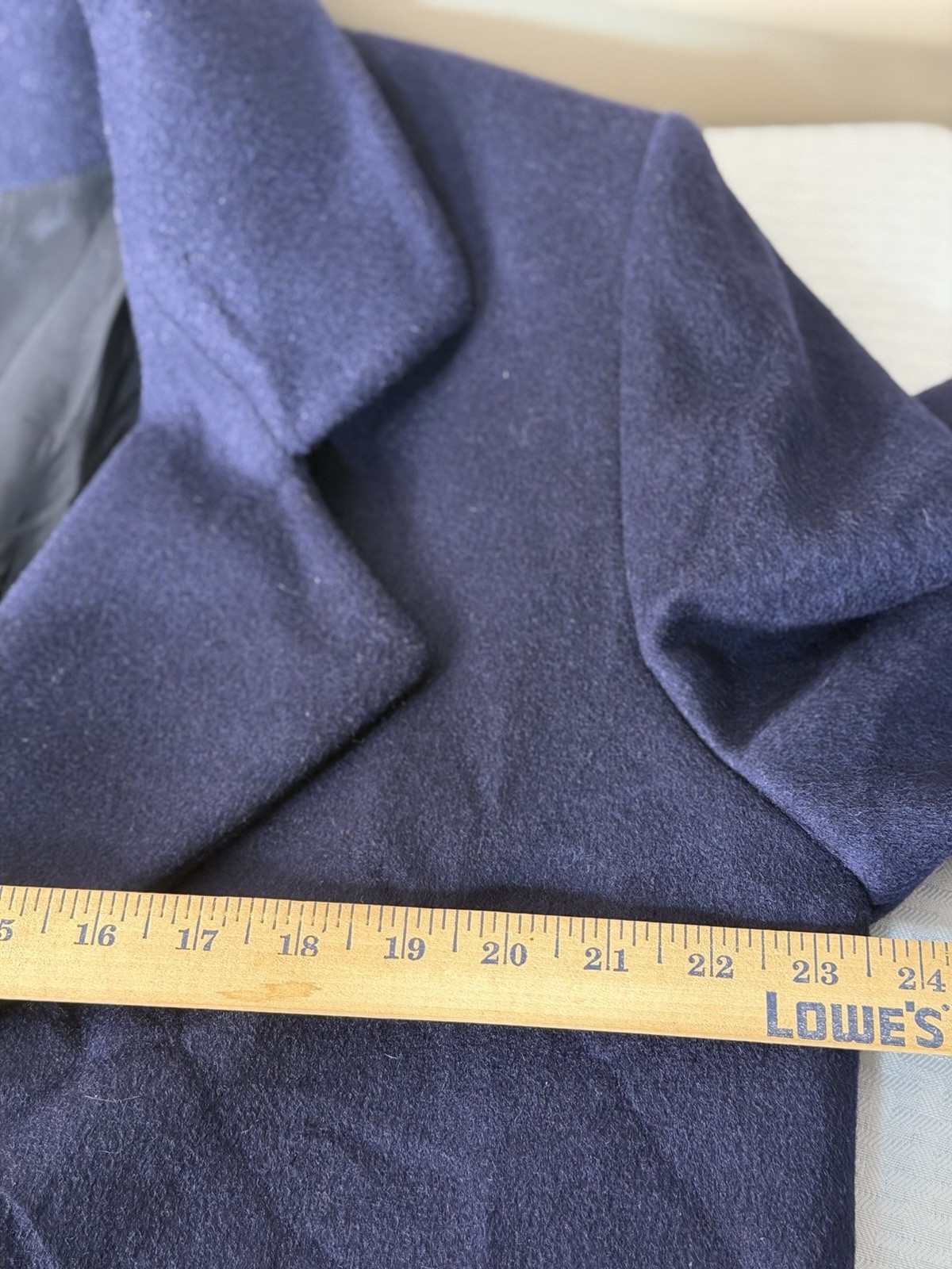 Vintage Glenbrooke 100% New Wool Coat Women Size 12 Navy Made In Yugoslavia Rare
