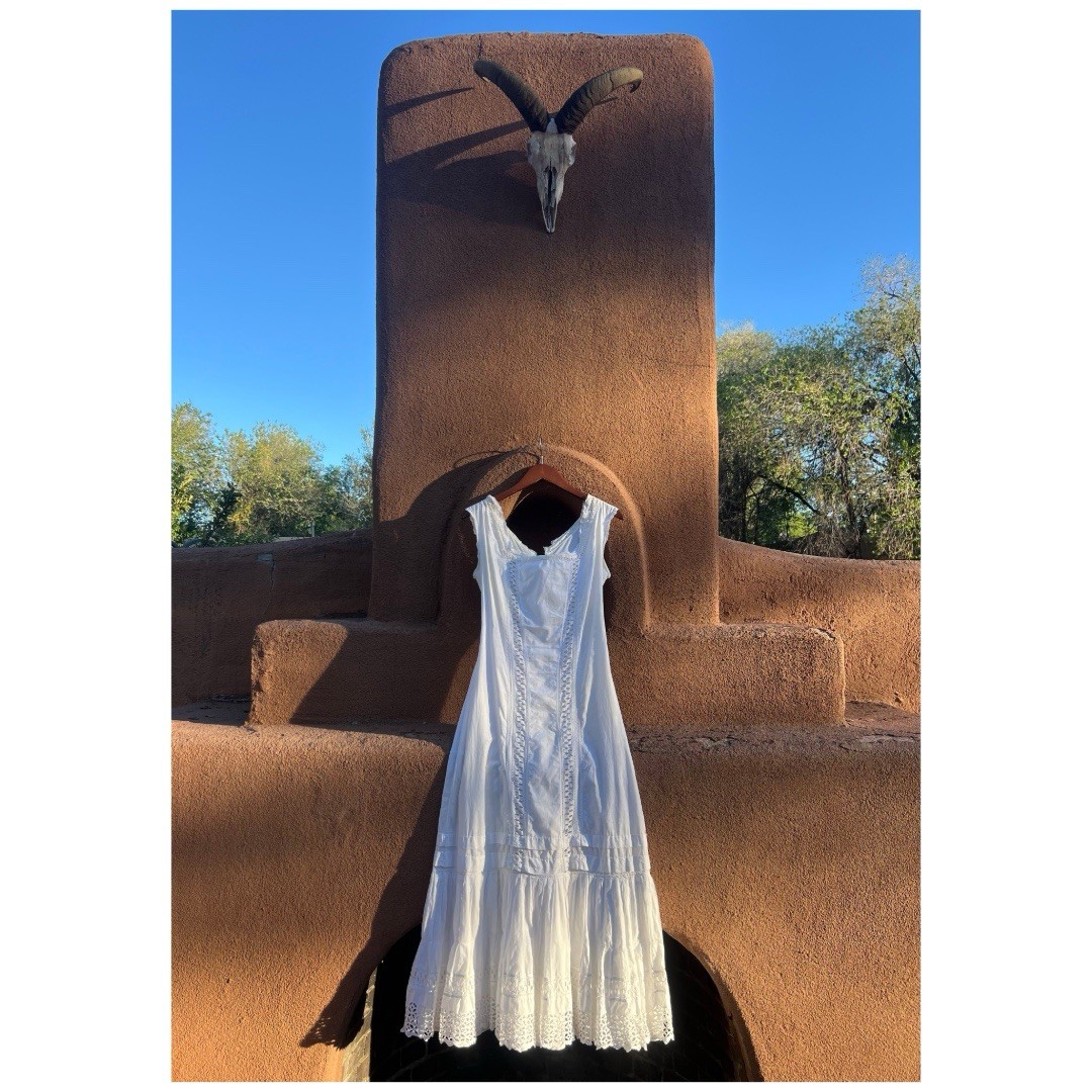 Antique Edwardian White Cotton Princess Slip