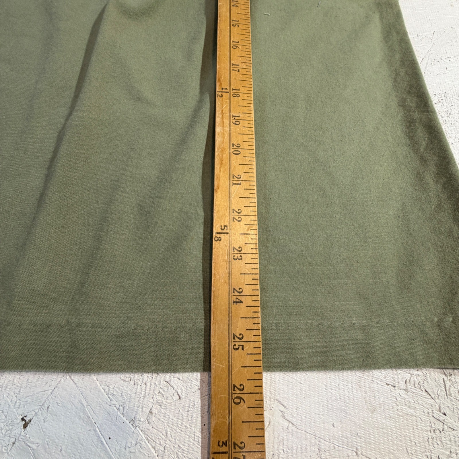 Wellington Court Cotton Skirt – OS Green Denim Patch Upcycled