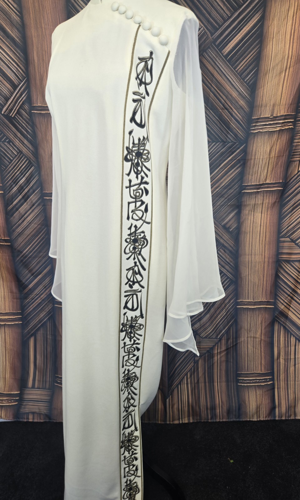 Vintage Alfred Shaheen Asian Inspired Hawaiian Maxi Aloha Dress w6040