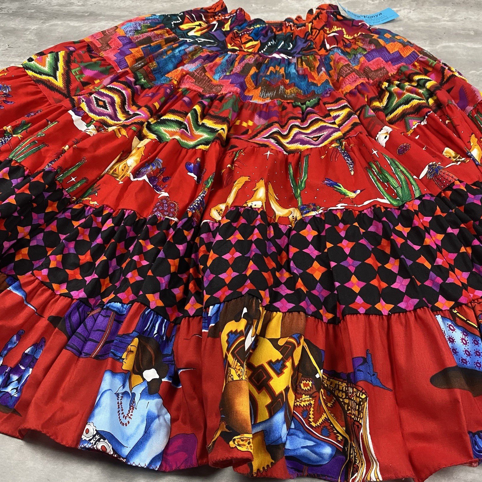 vintage ANNA KONYA Jackson skirt maxi gypsy boho limited edition South Western