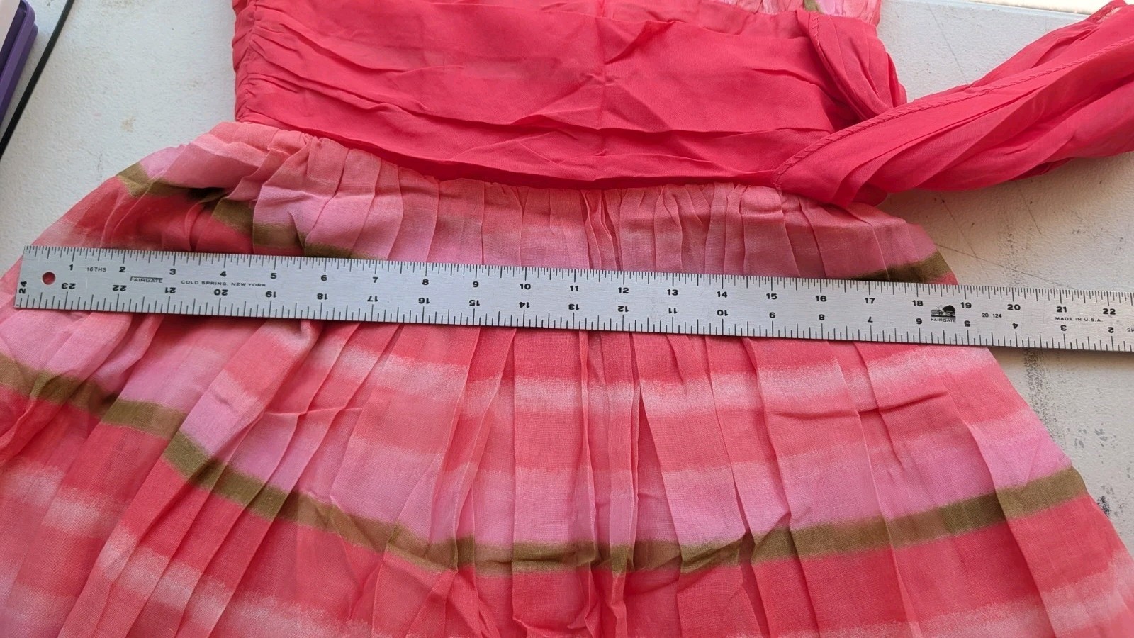 1950s Prom Dress Bright Colors Watermelon Pink Green