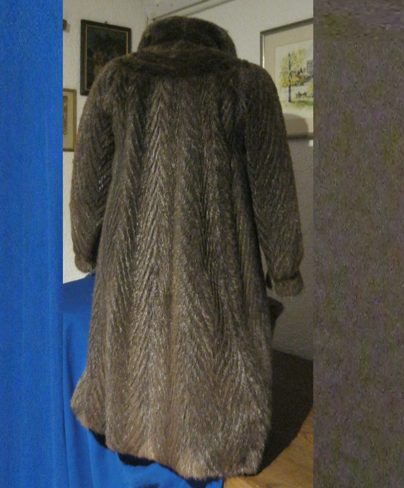 Elegant fur coat brown real fur real vintage L 42-44 Kappl Ruhmannsfelden
