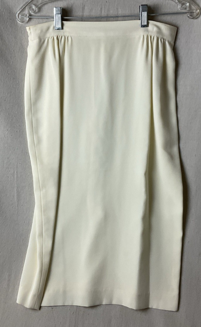 Daymor Couture Vintage Lined Skirt Suit Embellished Beaded Sequin vest Size 8
