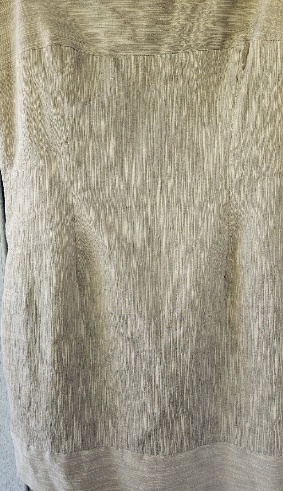 Anthropologie Golden Tan Sheath Dress Texture Square Neckline Chic Isabella Bird