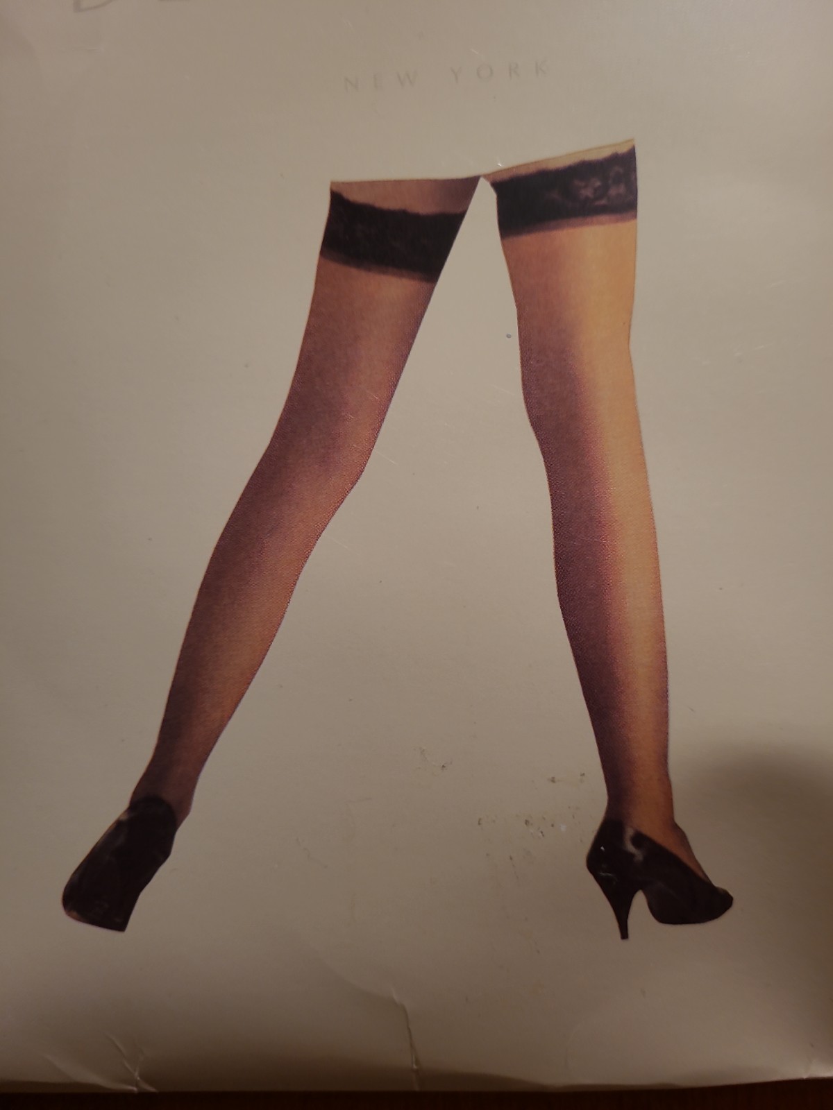 Definition Thigh High Women’s Stockings One Size Black NWT