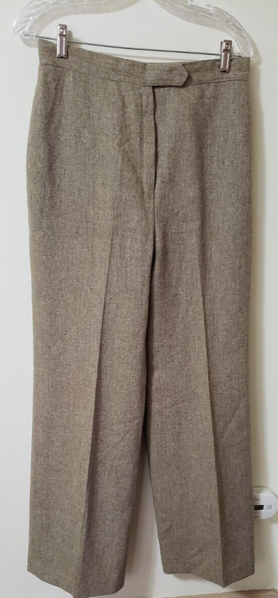 Vintage Womens 70s Mod Wool & Polyester Wideleg Pants set.size 14