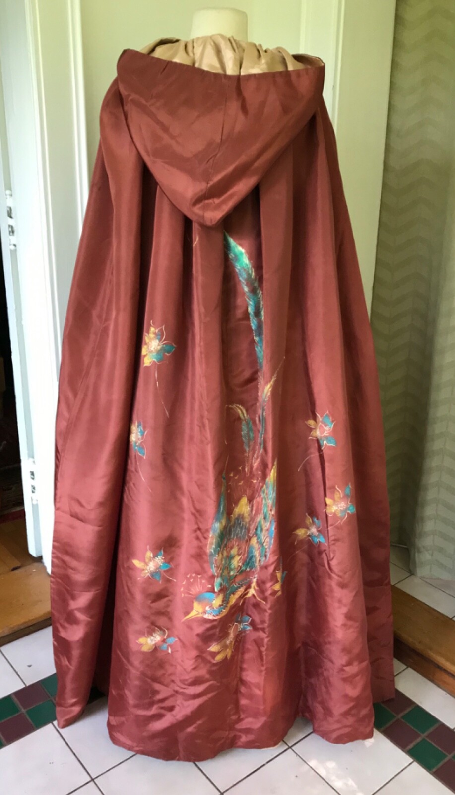 BENNY ONG Trudie McCarthy London Diana ball gown opera cape hand painted Cosplay