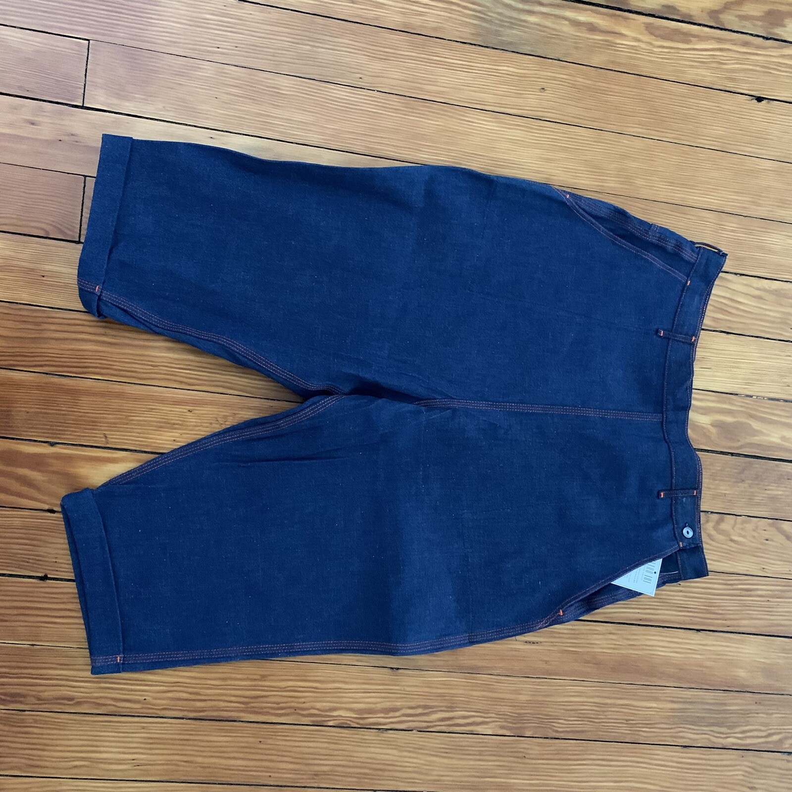 Vintage 1950’s Stephens Sanforized NWT Side Zip High Waist Denim Shorts SZ.XXL