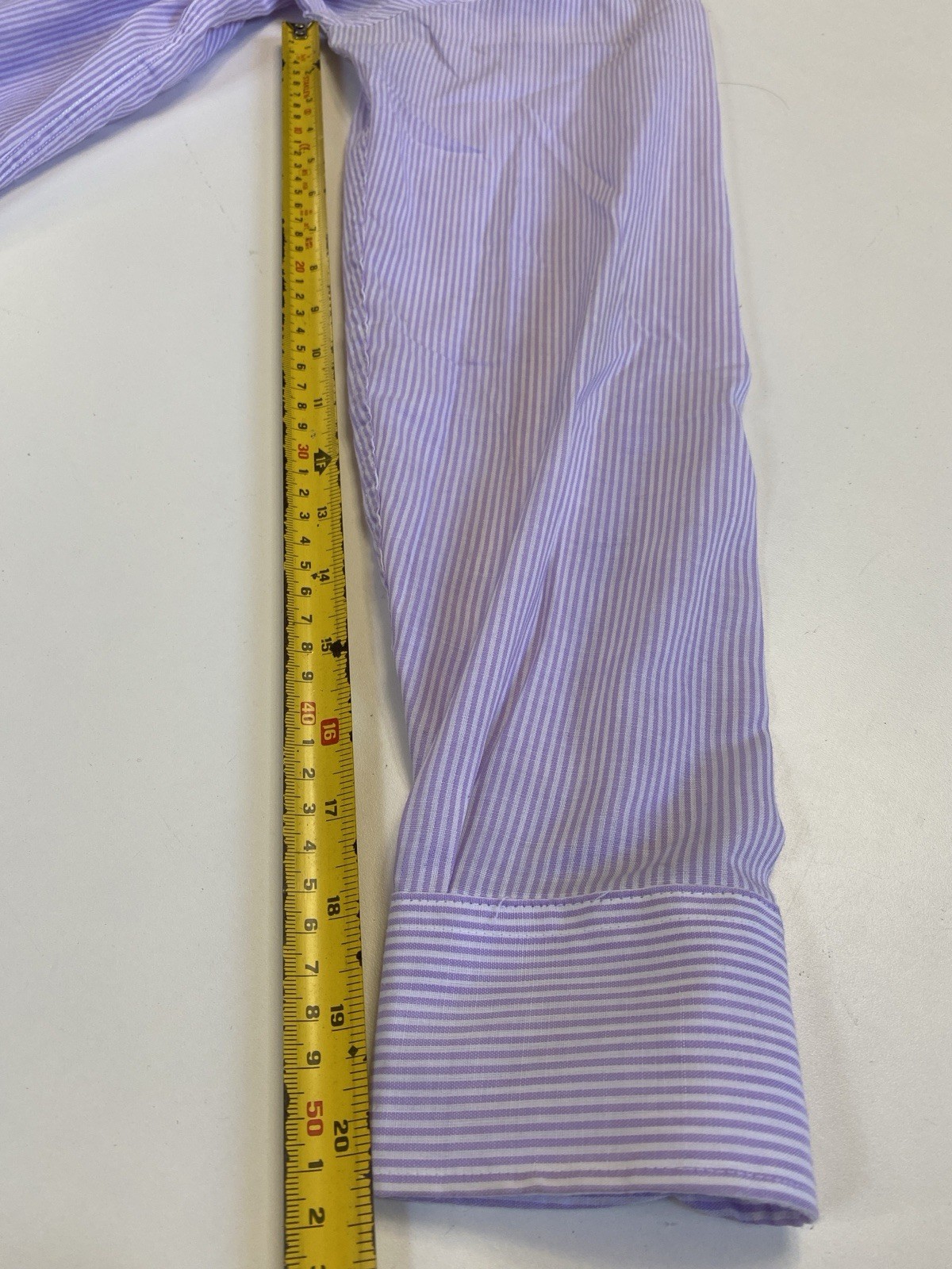 Vtg Pappagallo M Peter Pan Collar Cotton Blend Top Shirt Stripe Lavender Preppy