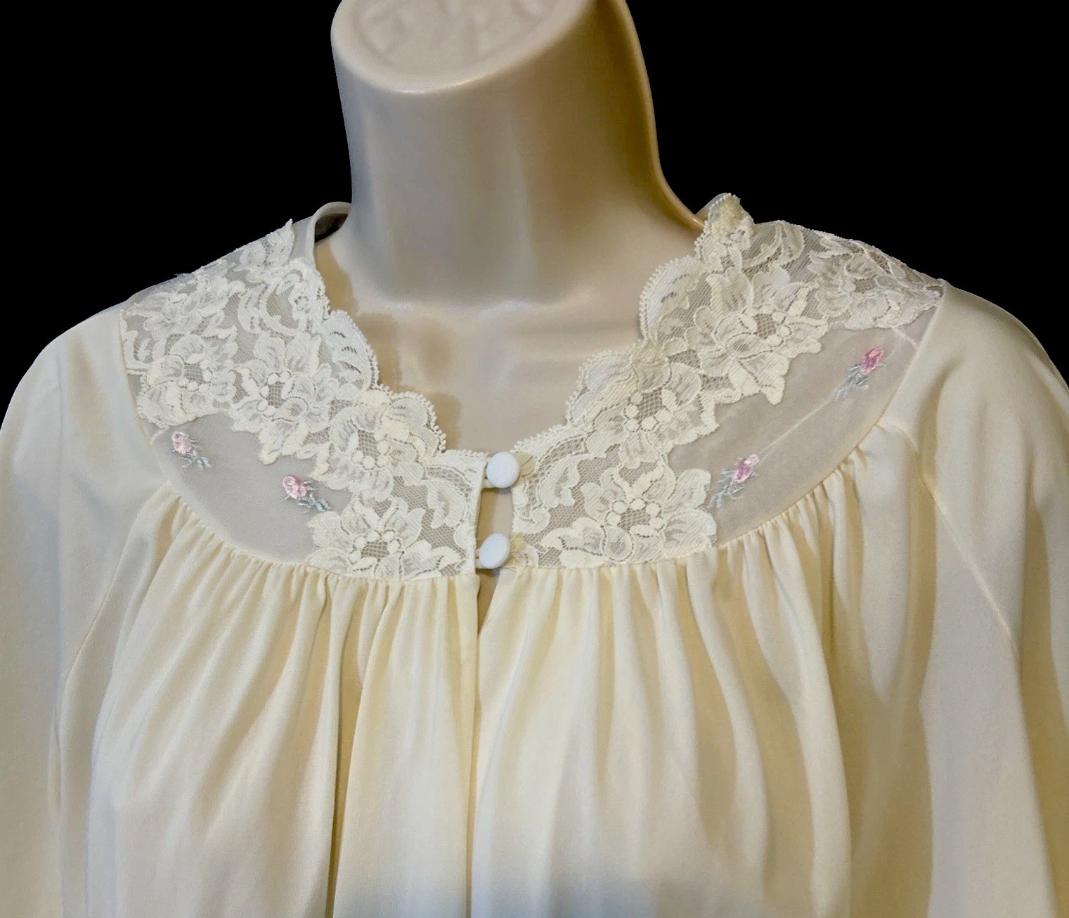 Vintage Shadow Line Caplet Robe Sz Small White Short, Classy Lingerie, ￼Lace￼