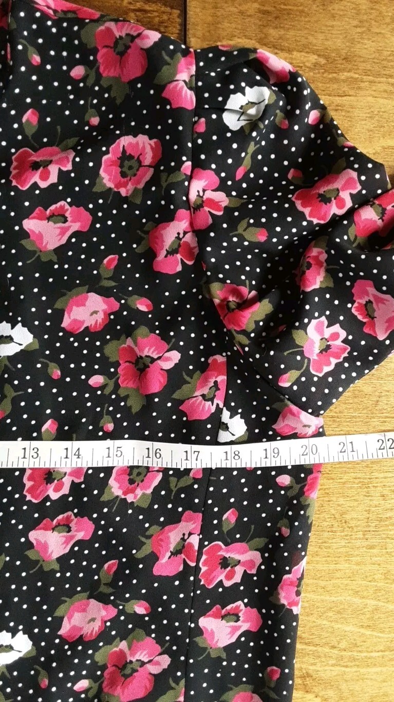 VTG Liz Roberts By Mary Ann Lamonte Floral Dress Ruffles Cottagecore L/XL