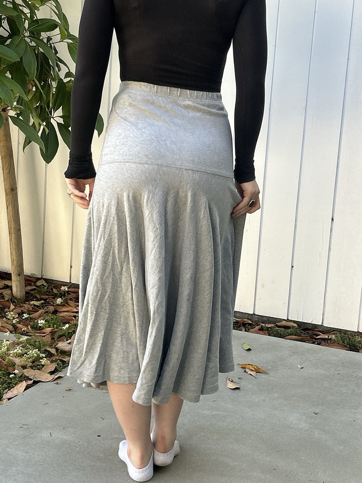 Vintage Molto Fino S Cotton Skirt Heather Gray Fit And Flare 30s Style