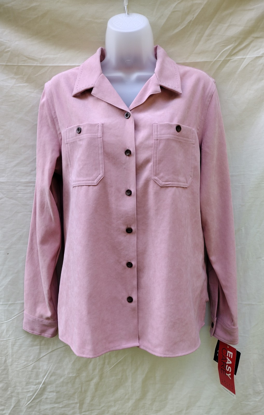 Crazy Horse Liz Claiborne Women’s Button Up Faux Suede Shirt Medium Vintage NWT
