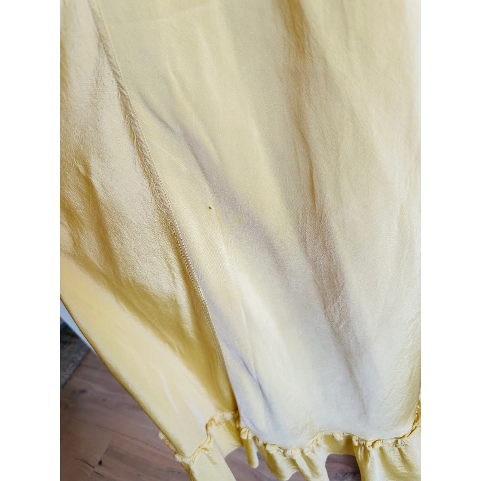 Antique 40s Buttercream Yellow slip dress Maxis SZ M/8 Soft Girl Coquette