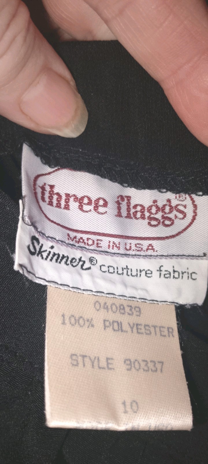 Vtg,70s,3 Flagg’s,Skinner,Maxi Skirt,With Slit,Zip, Culture Polyester Fabric,10.