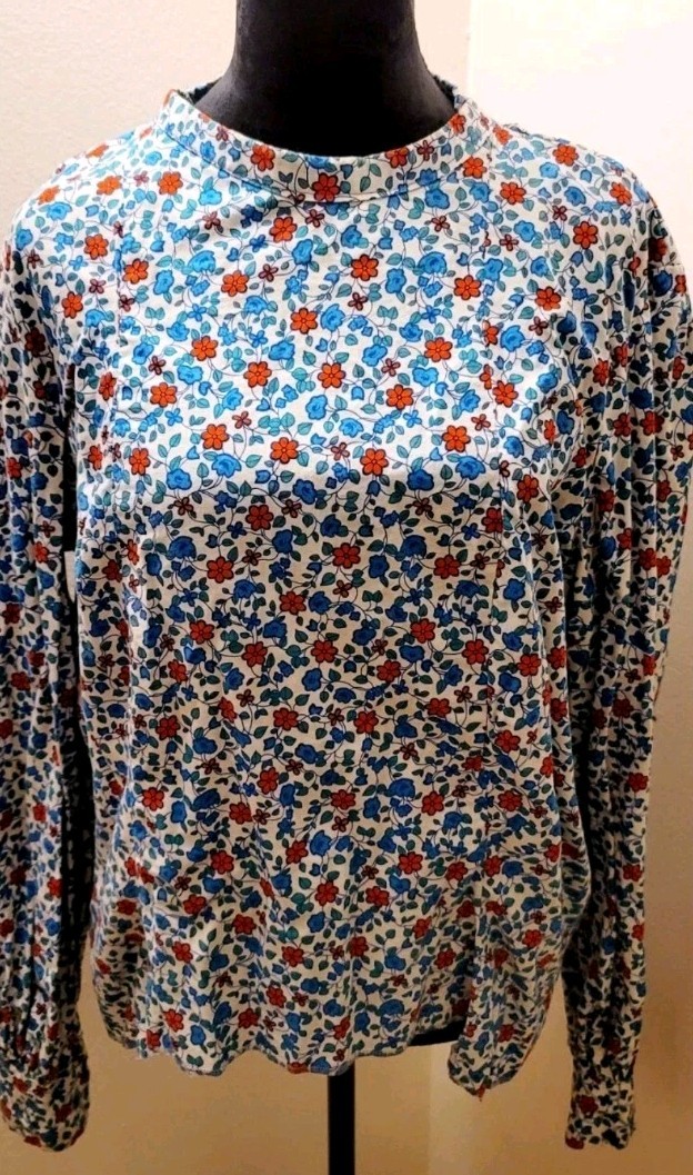 Vintage 1960’s – 1970’s Summer Floral, Long Sleeved, Hippie, Prairie Med/Lg.