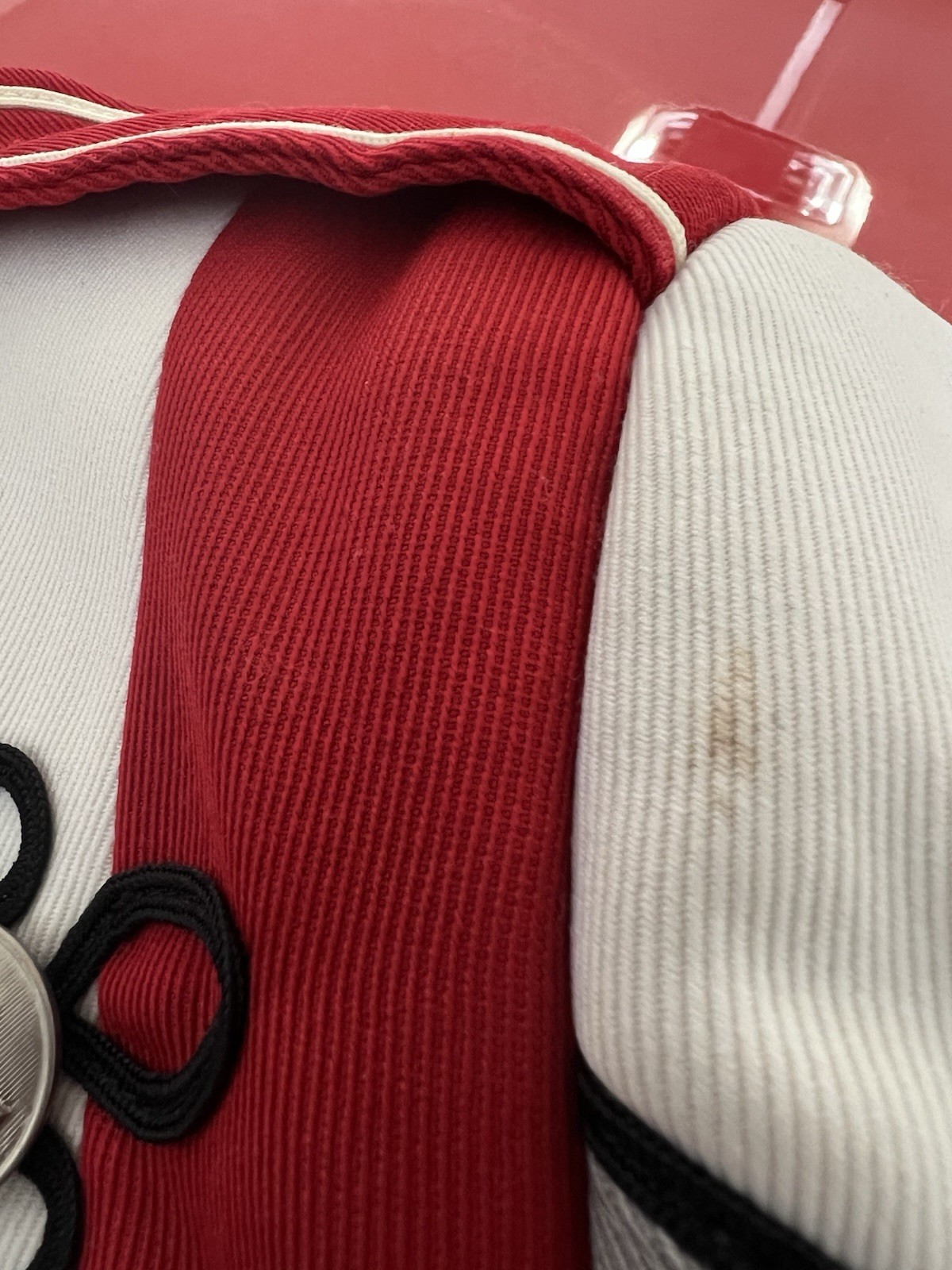 Vintage Stanbury Wool Red And White Military Style Marching Band Jacket 38