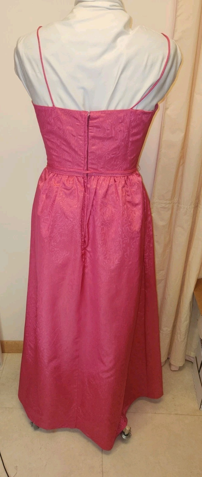 Vtg 70s Dress Set*Pink Gown w/ Matching Jacket*Leg O’ Mutton Sleeve*sz9/10*EUC