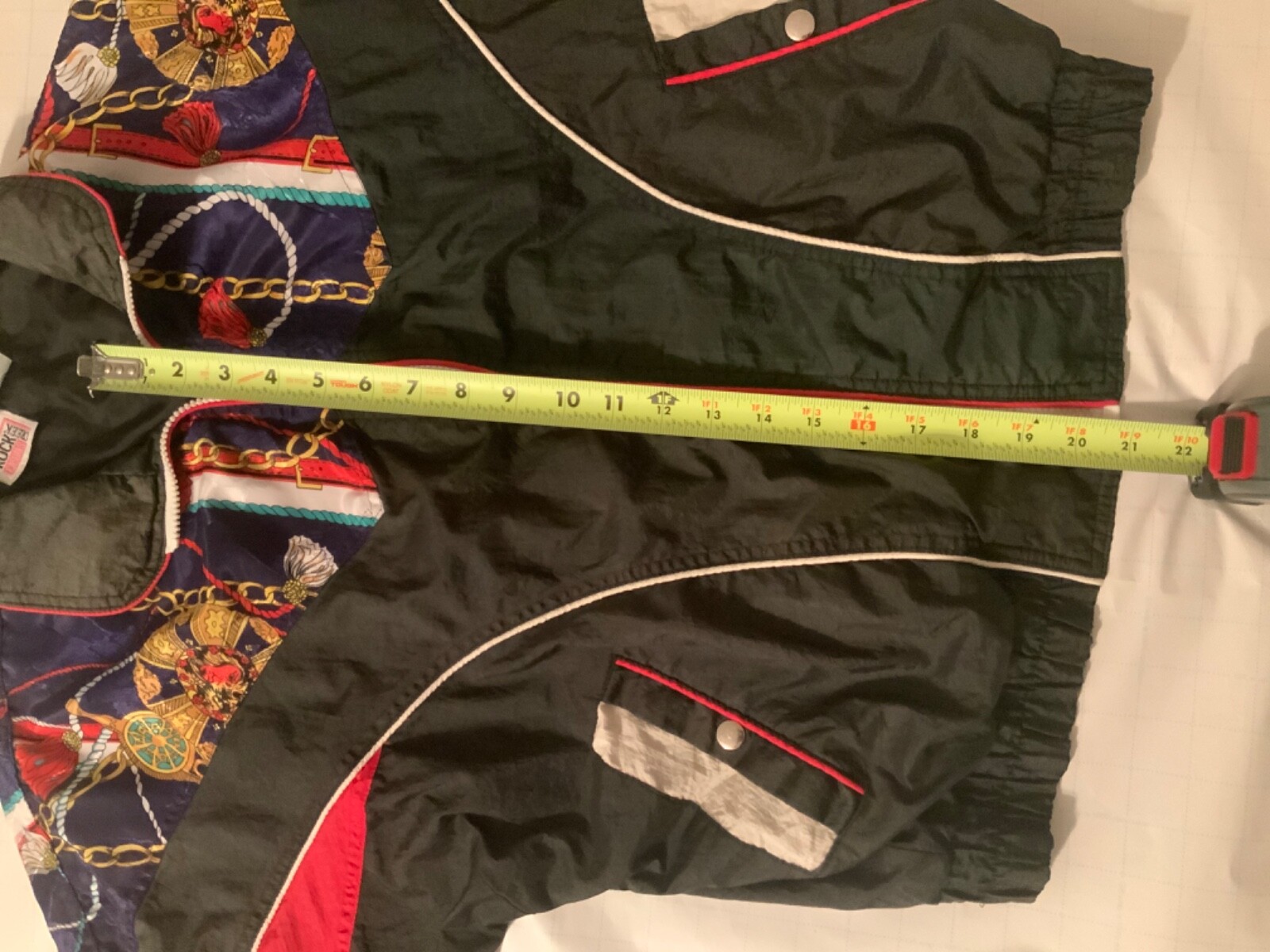 Rock Creek Hip Hop 80’s Retro Patchwork Windbreaker Jacket Multicolor Vintage S