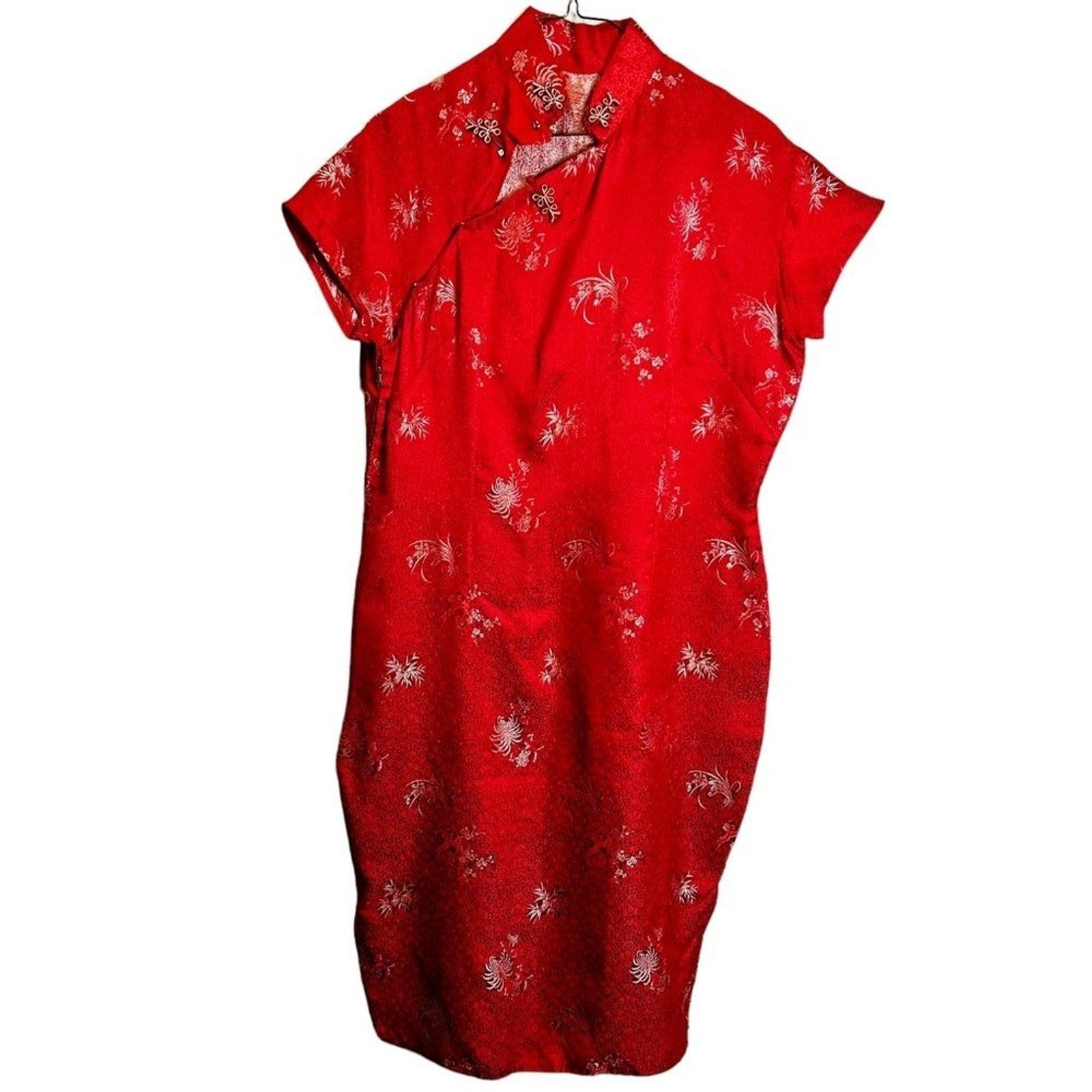 Vintage Red Cheongsam Cocktail Dress – Sz. M