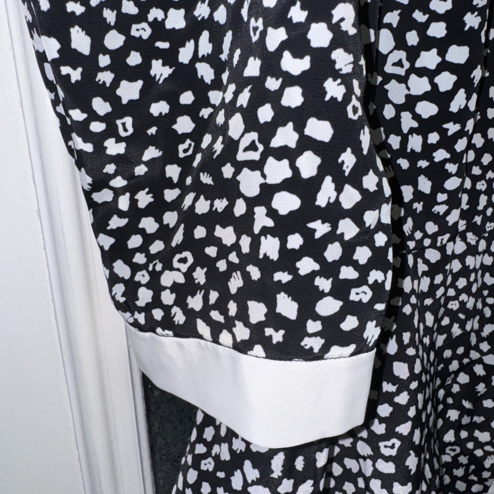 Black White Liz Roberts By Mary Ann Lamonte Vintage Dress Size 14