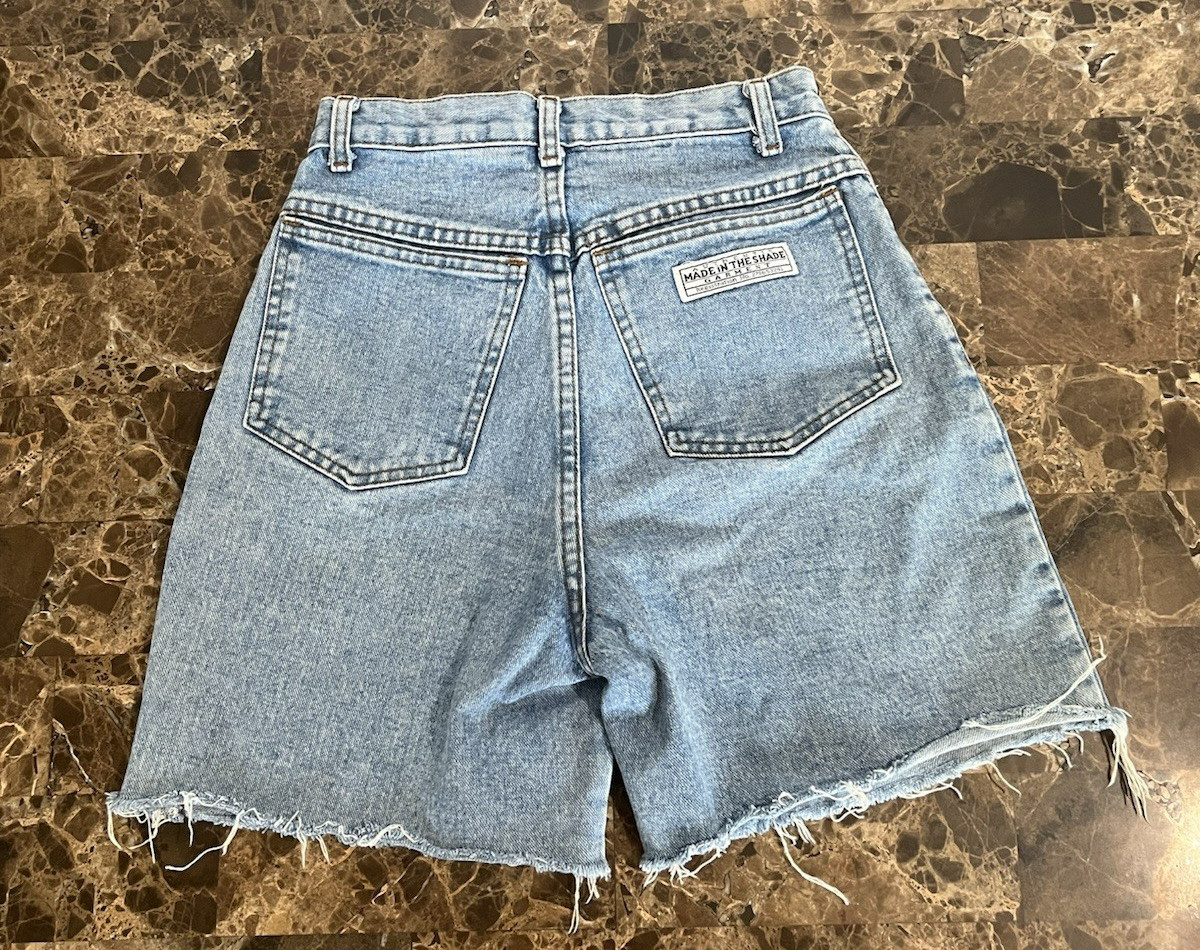 Vintage Made in the Shade Blue Denim Shorts Size 5 USA