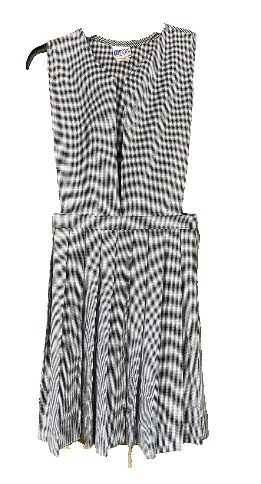 VTG 80s Herringbone Pinafore Dolly Jumper Schoolgirl Lolita Harajuku Dress xs/sm