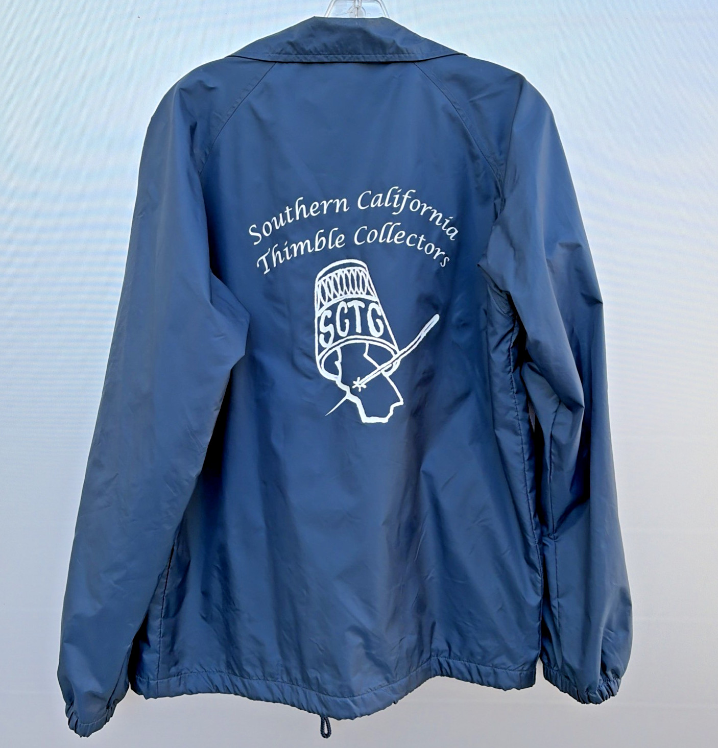 Vintage Southern California Thimble Collector’s Windbreaker Jacket Navy Blue