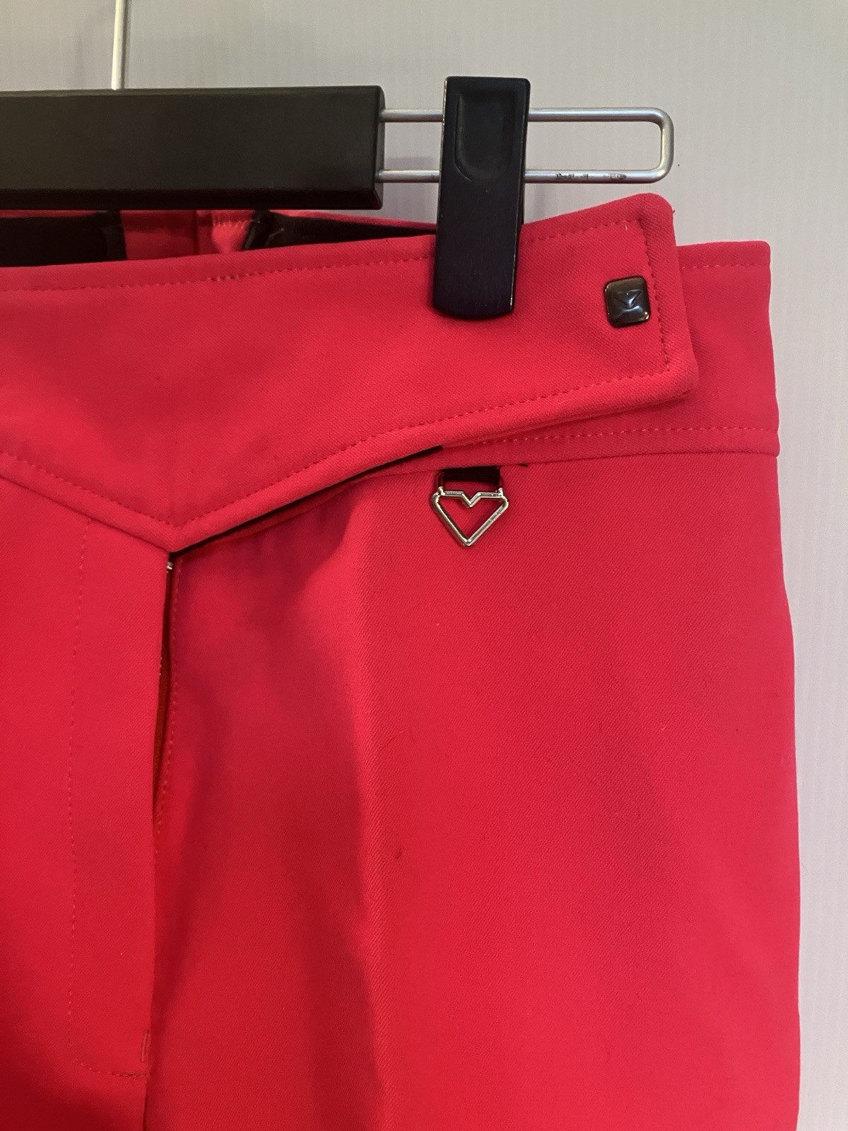 Vintage Fluorescent Red In the Boot Ski pants Stretch Obermeyer XS