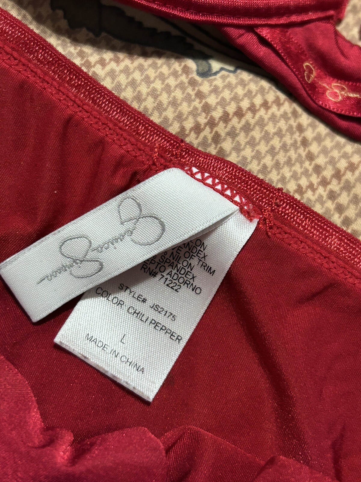 Vintage bikini panties Bra Set size 34B size L second skin Jessica Simpson Silk