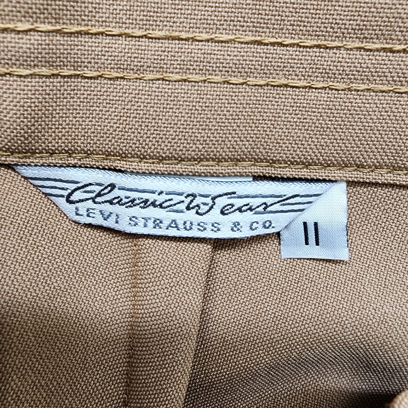 NEW Vintage 80s Levi’s Pants Womens XS/11 Tan High Rise Straight Leg Polyester