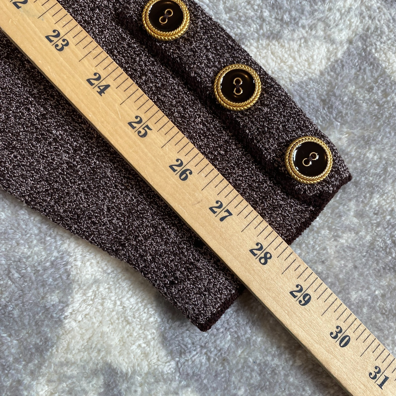 Vintage Don Sayres for Wellmore Wool Sweater Women’s Sz 10 Brown Gold Buttons