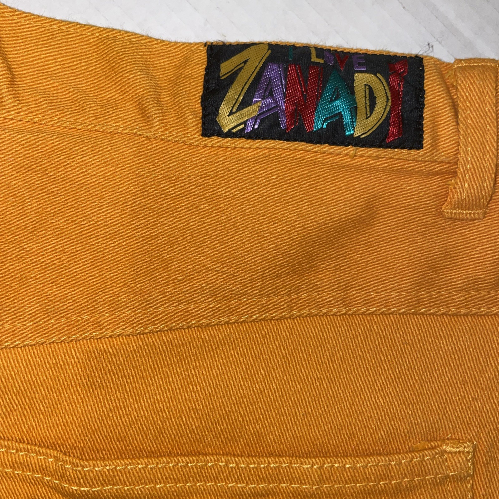 Vintage Pants Zandi Di Size 22 Orange 90’s Y2K Era Denim Stretch Skinny Ankle