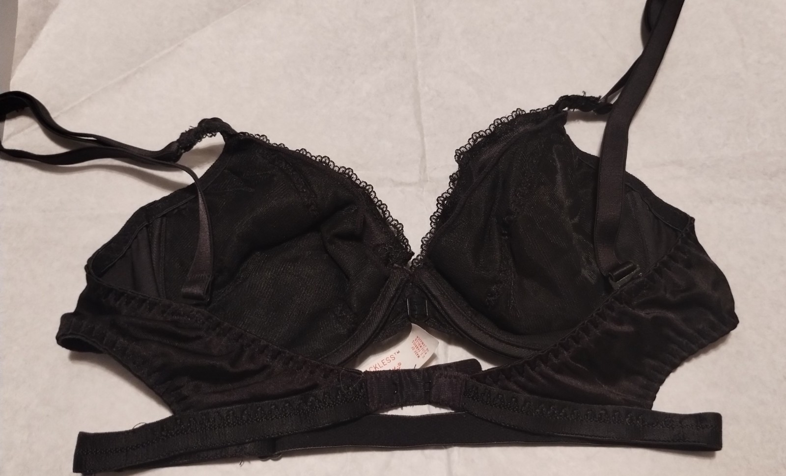 Vintage Backless By Smoothie UNDERWIRE BLACK Bra 36C 079J2