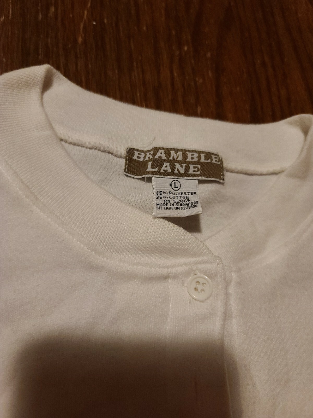 Bramble Lane White Pullover – Large- EUC