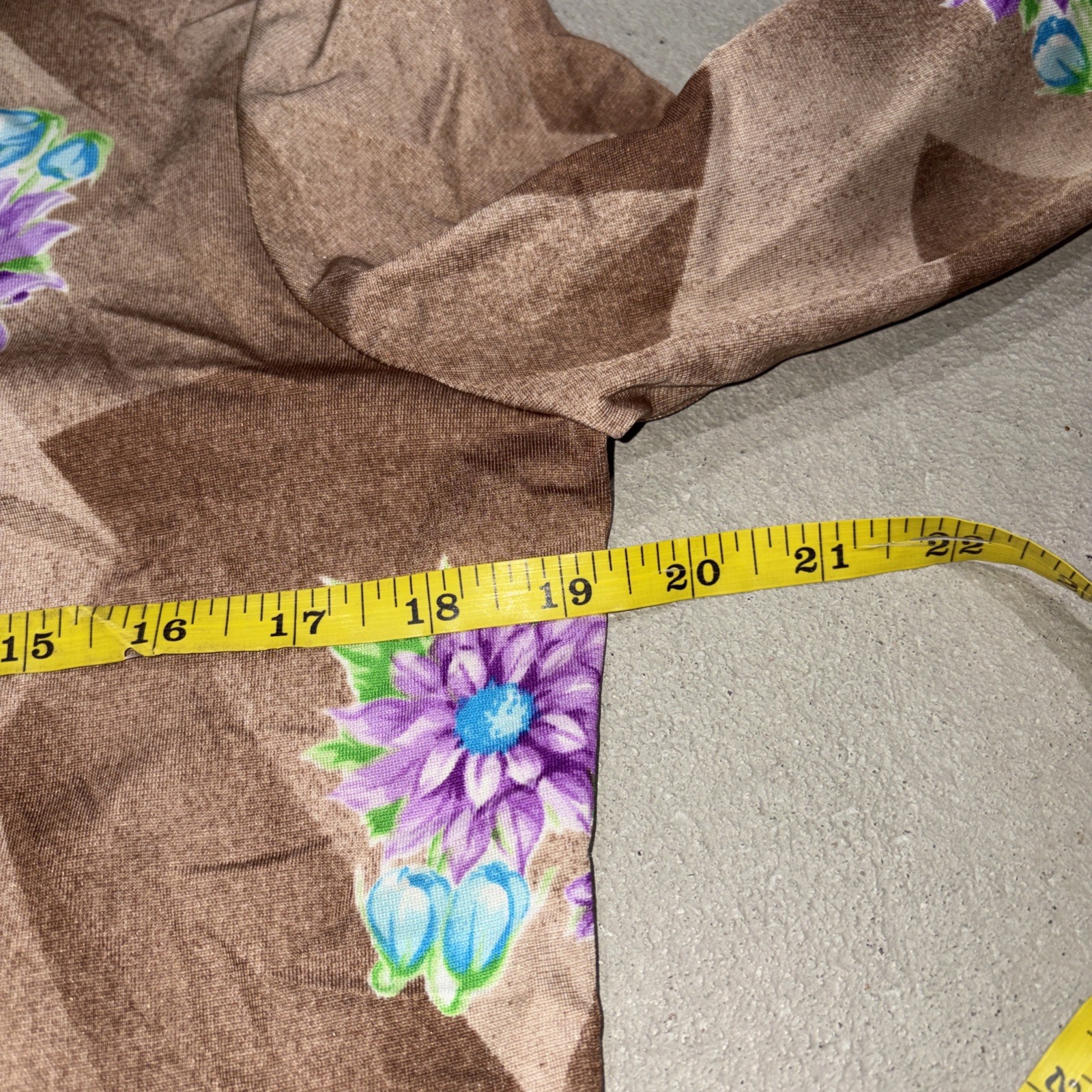 Vintage 70s Pykettes Women’s Geometric Floral Print button Long Sleeve Shirt
