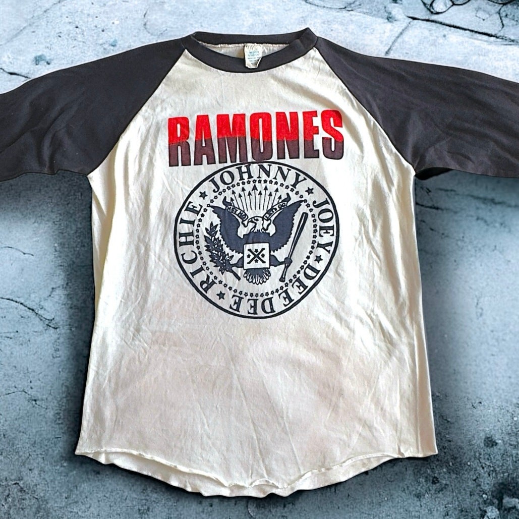 Vintage 1983 Ramones Baseball T-Shirt Kodel Tag Punk Rock Richie Authentic Tour