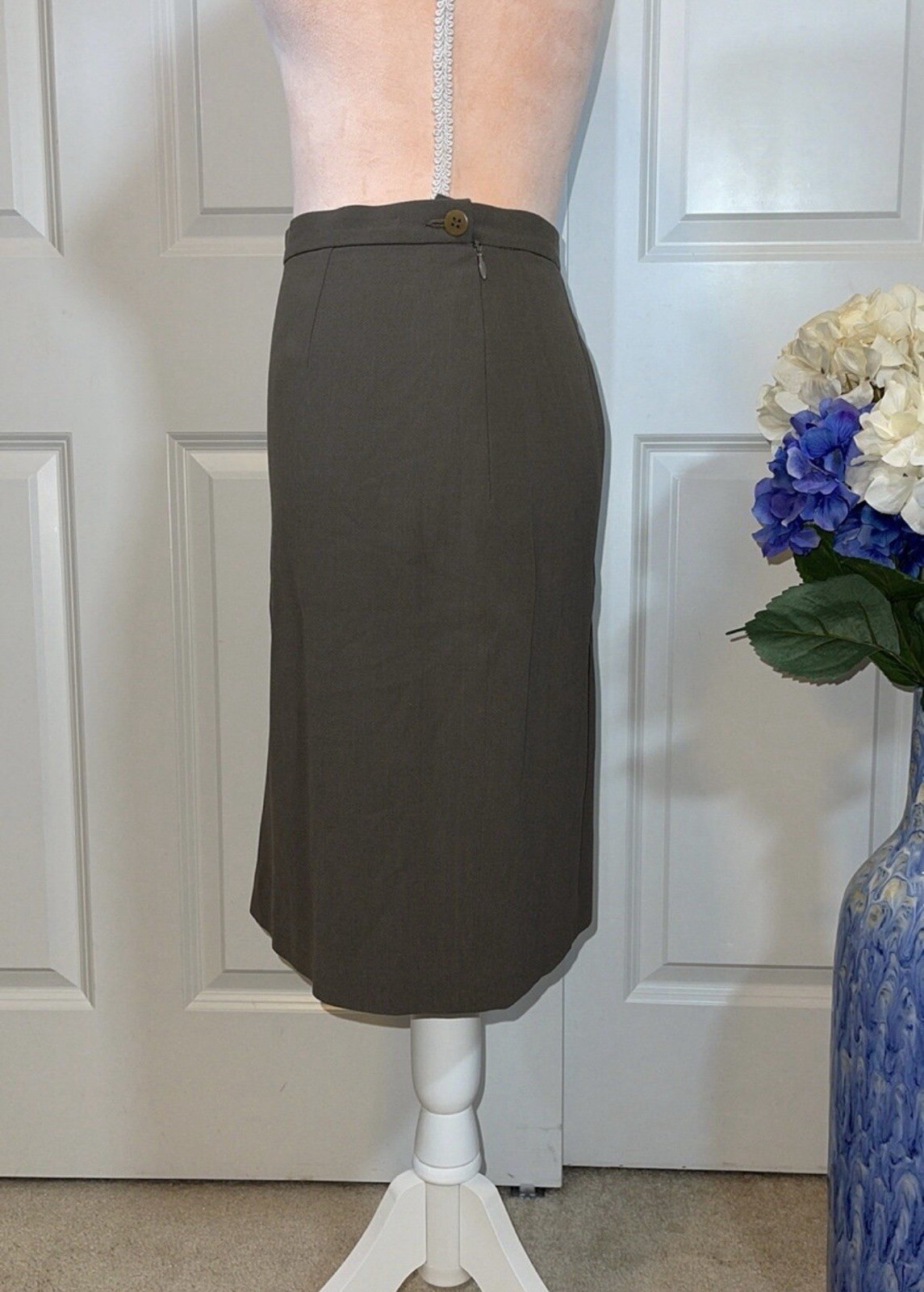 Giorgio Armani Vintage Wool Knee Length Skirt Size US 12 – IT 48 – XL B5