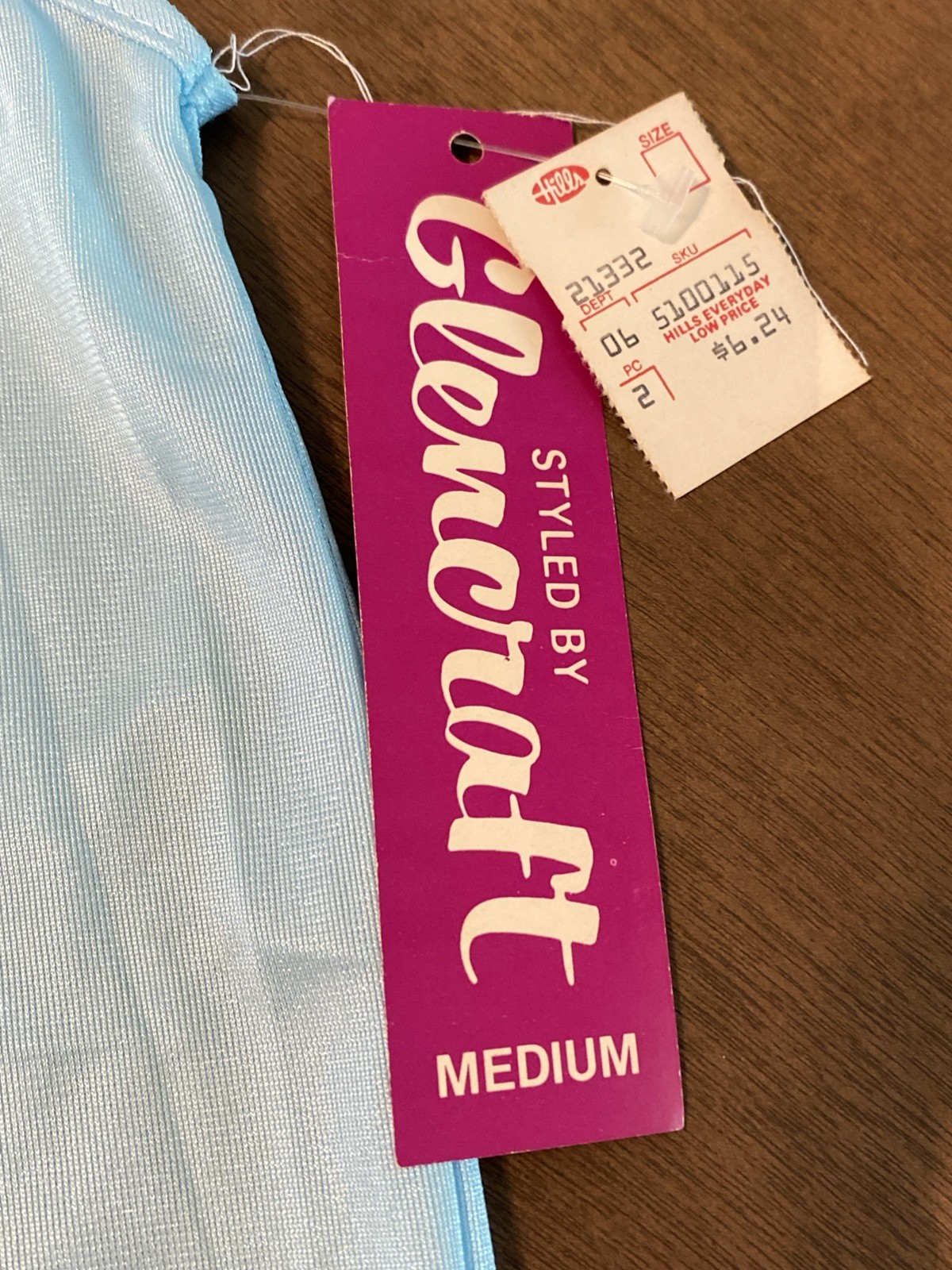 VTG Blue Nylon Babydoll Ruffled Nightie Granny Pantie Set NOS Sz.M (Lg. Panty)