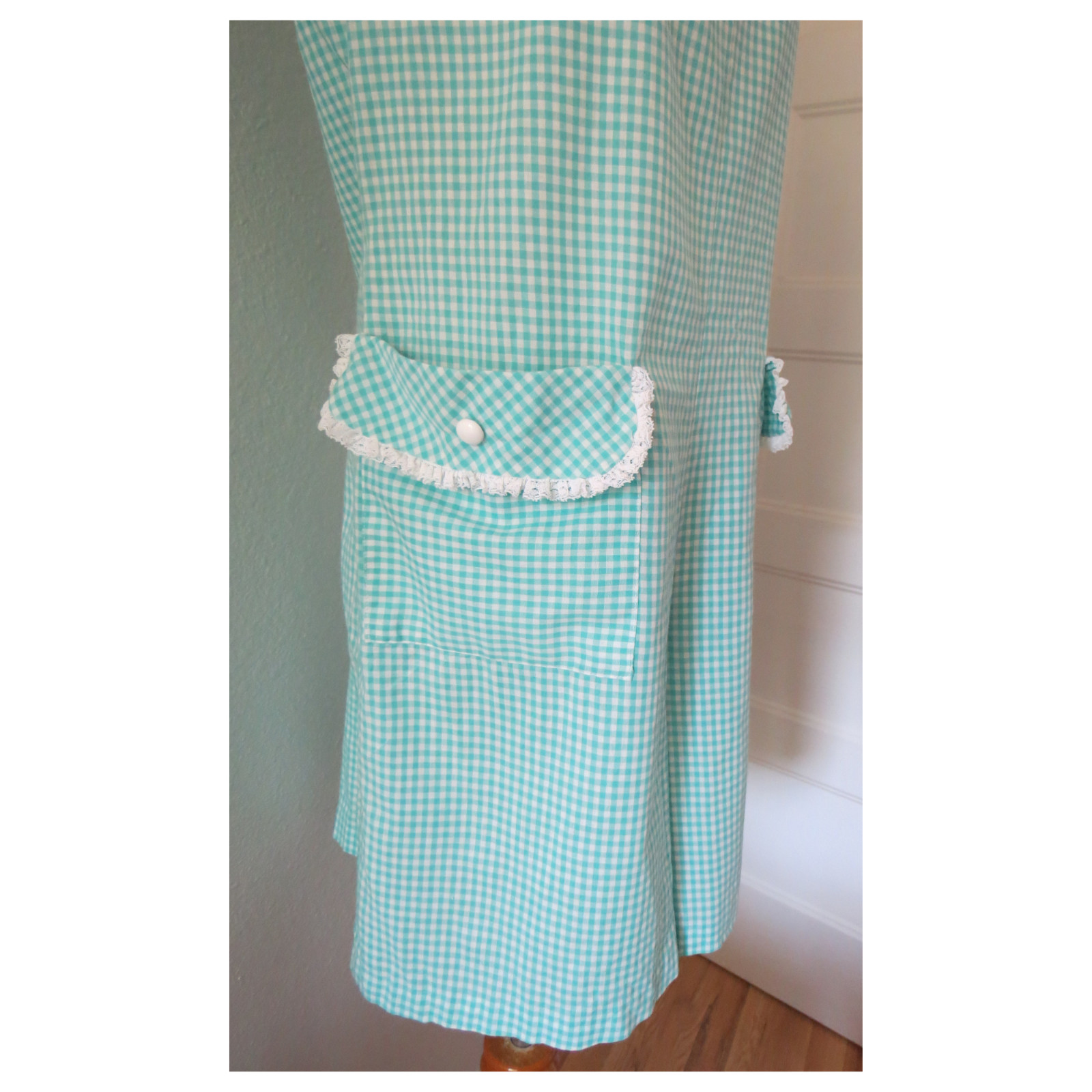 Vintage 60s Gingham Print Romper – Mod Retro Cotton Playsuit – Size Large
