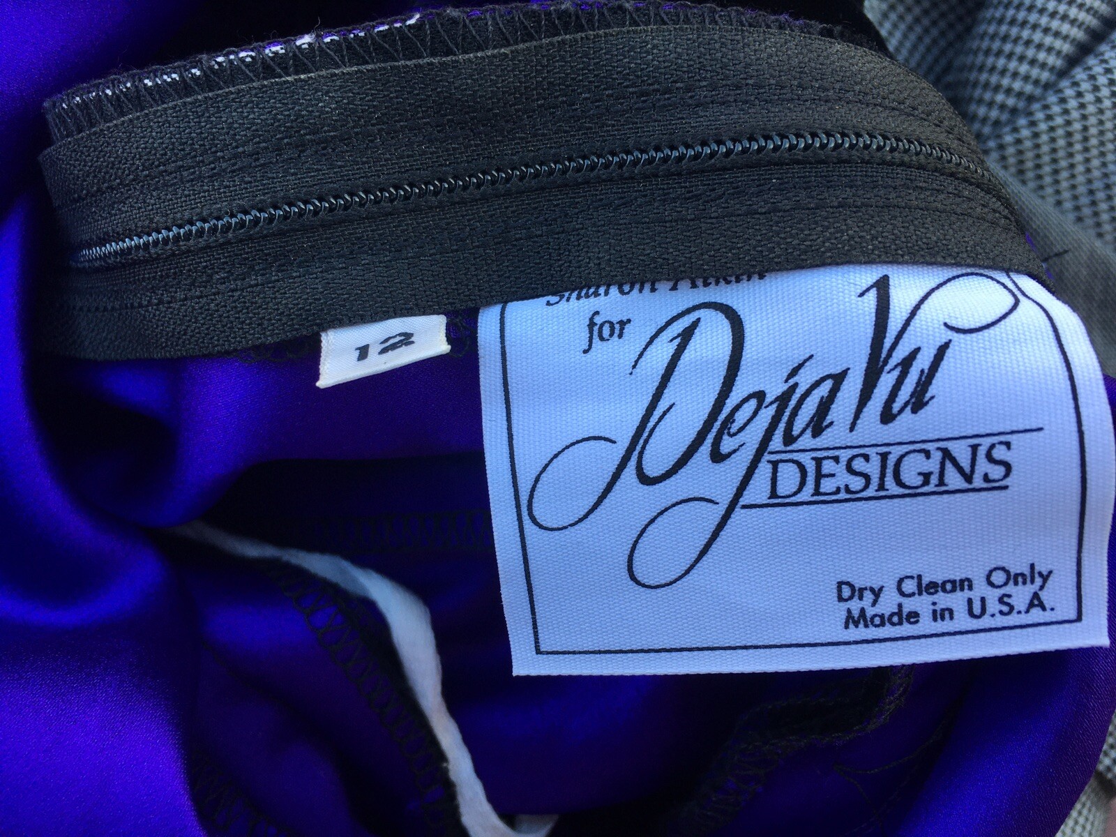 Sharon Atkins Dejavu Vintage Formal Dress Black/Purple Size 12