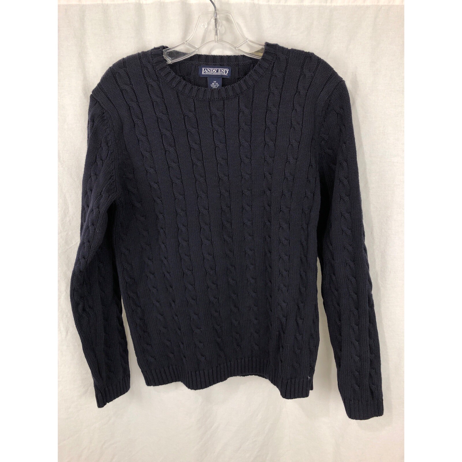LAND’S END Women’s Vintage Navy Cable Knit Sz M (10-12) – MADE IN JAPAN